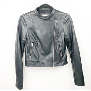 Bar III Vegan Black Motorcycle Jacket.